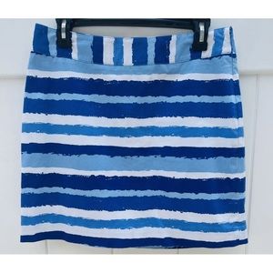 Vineyard Vines pencil blue striped skirt size 4